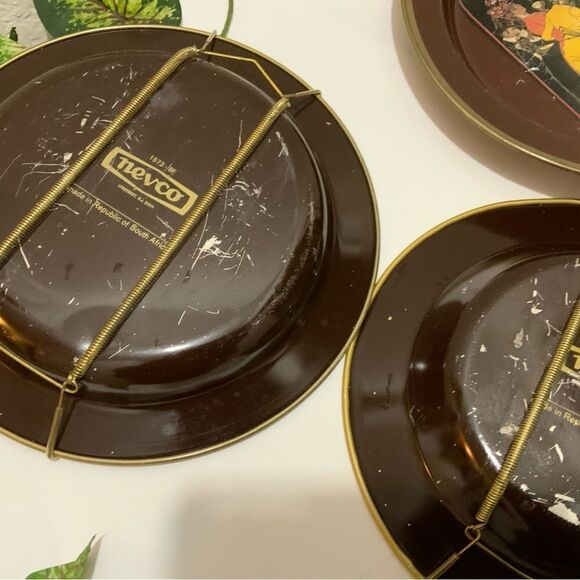 Vintage Nevco Metal set of 3 Trays  Made in Republic of South Africa G13 - Picture 6 of 10